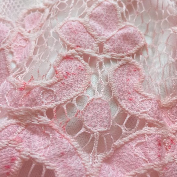 Pink Lace Short Sleeve Top Suzanne Bento XL - Picture 9 of 9